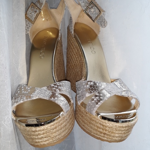 Pallis Espadrille Snake Print Wedge Sandals